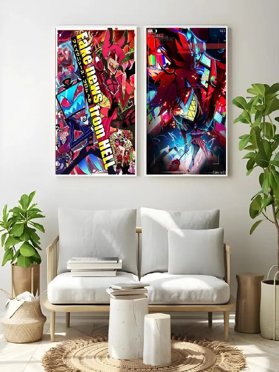 ملصق أنيمي هازبين فندق ألاستور يطبع ديكور منزلي اسكندنافي حديث هدية لعشاق فنون الحائط