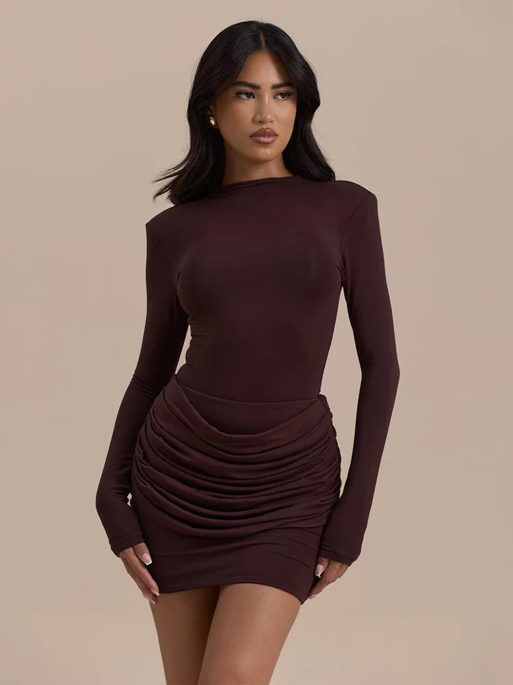 

Женская плиссированная юбка Elsa с круглым вырезом, облегающая, однотонная, с высокой талией, из молочного волокна, длинная, высокого качества, модная