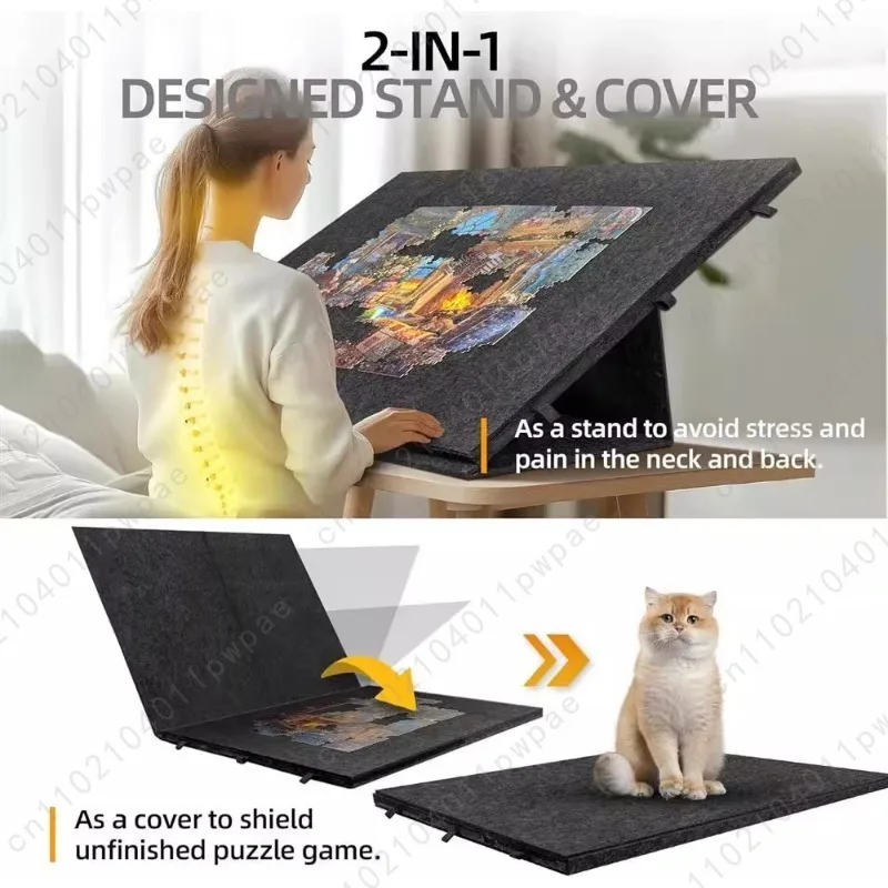 1500-Piece Puzzle Board 90x63x4.2cm Workbench Adult Edition Puzzle Mat Board Felt Shelf Storage Tool