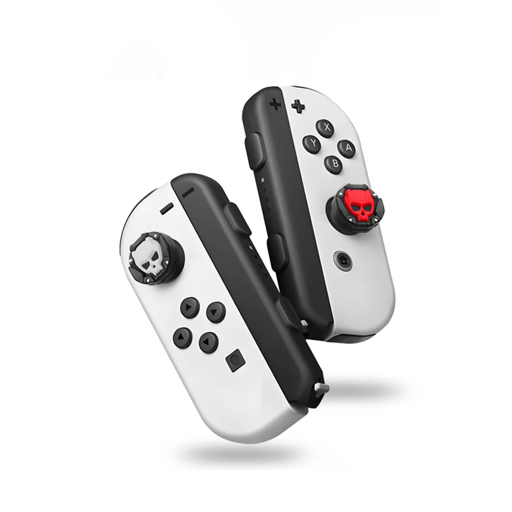 4pcs Cool Skull Silicone Thumb Grip Caps Compatible with Nintendo Switch 2/Switch OLED/Switch Lite/Switch Joystick Cover - view 4