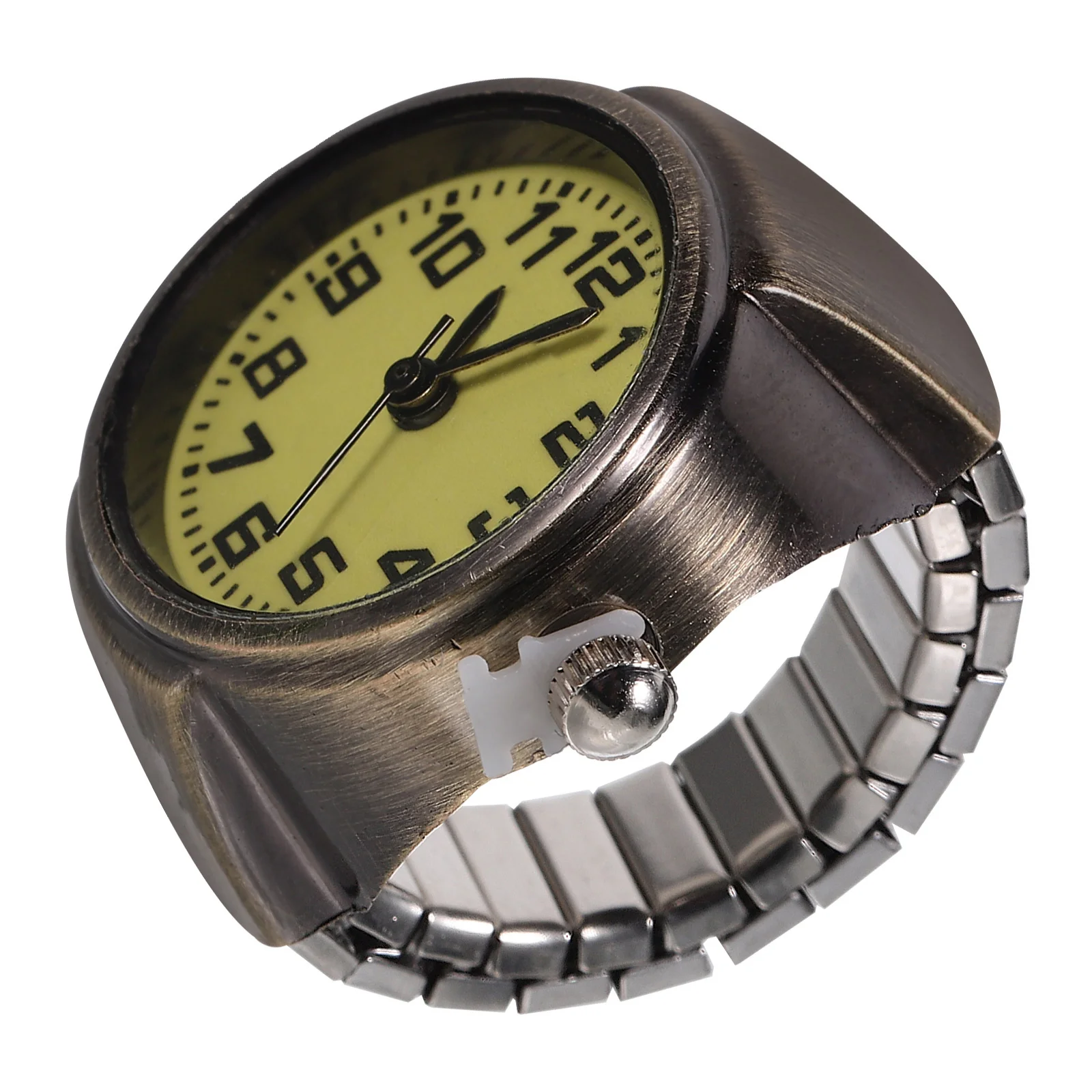 

Creative Retro Ring Watch Vintage Finger Jewelry Zinc Alloy Decorative Timepiece Durable Smooth Surface Gift For Party Occasion