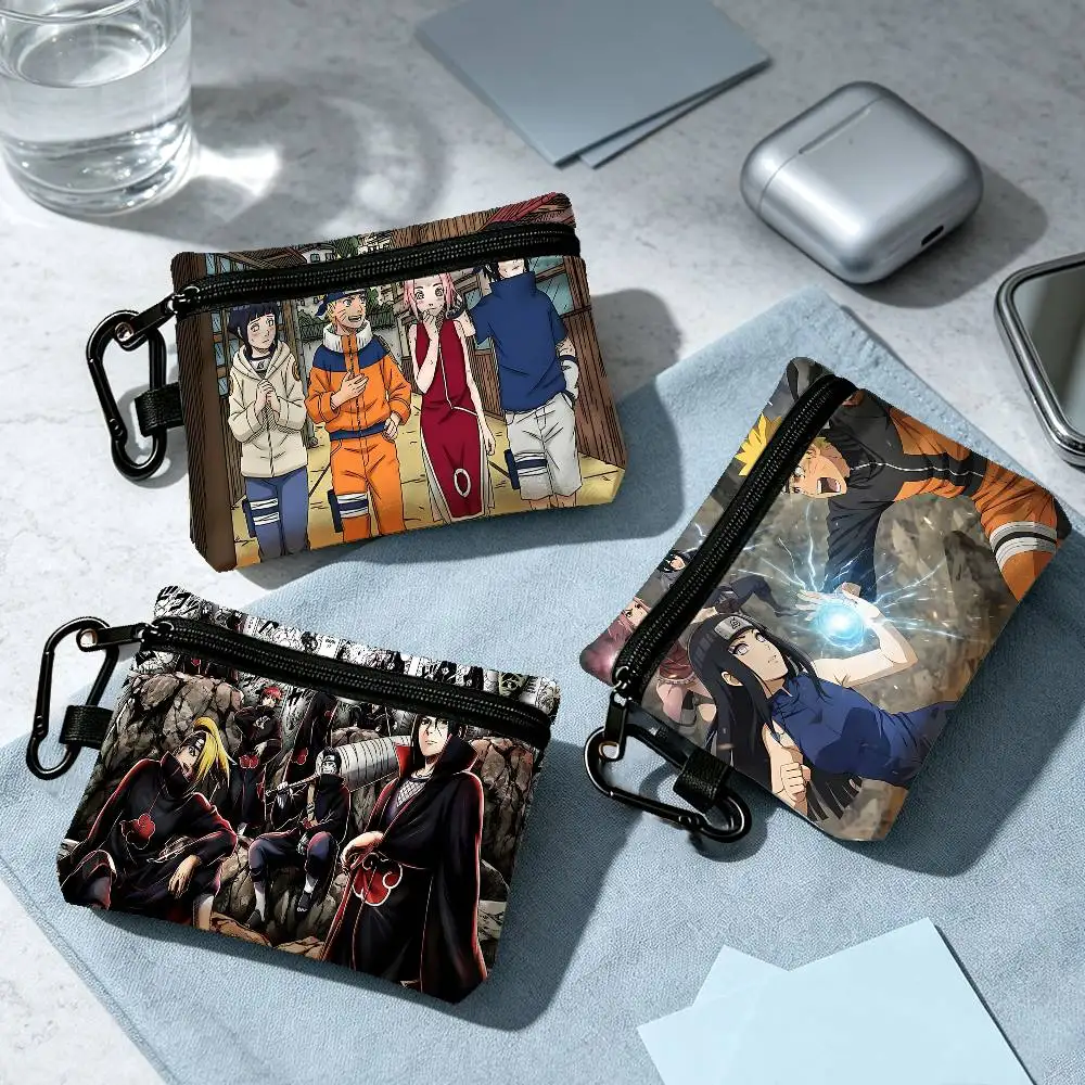 Cool Naruto Fashion Wear-resistant Oxford Cloth Coin Purse Portable Backpack Hanging Card Storage Bag