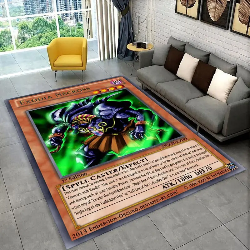 Yu-Gi-Oh Monster Card Cartoon Anime Carpet Rug for Bedroom Living Room Sofa Doormat Home Decor,Kid Game Area Rug Non-slip Gift view 4