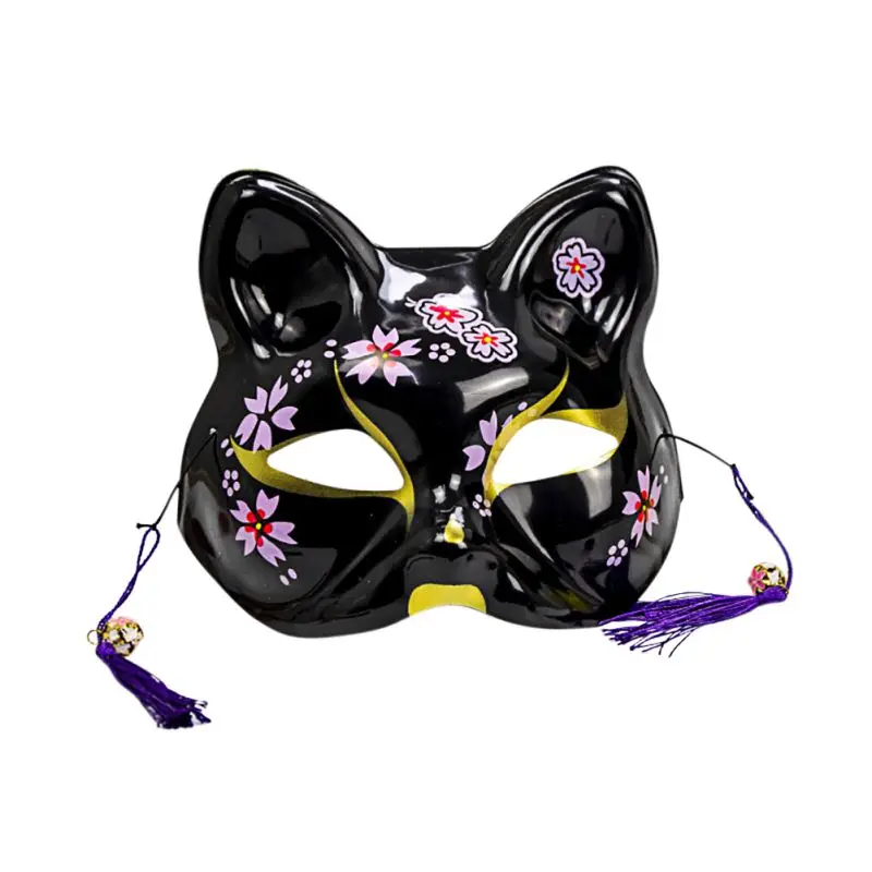 Japanese Kitsune Inu Boku Fox Cat Cute Cosplay Half Mask Masquerade Christmas Cosplay Props Party Neko Mask Animation Outfits