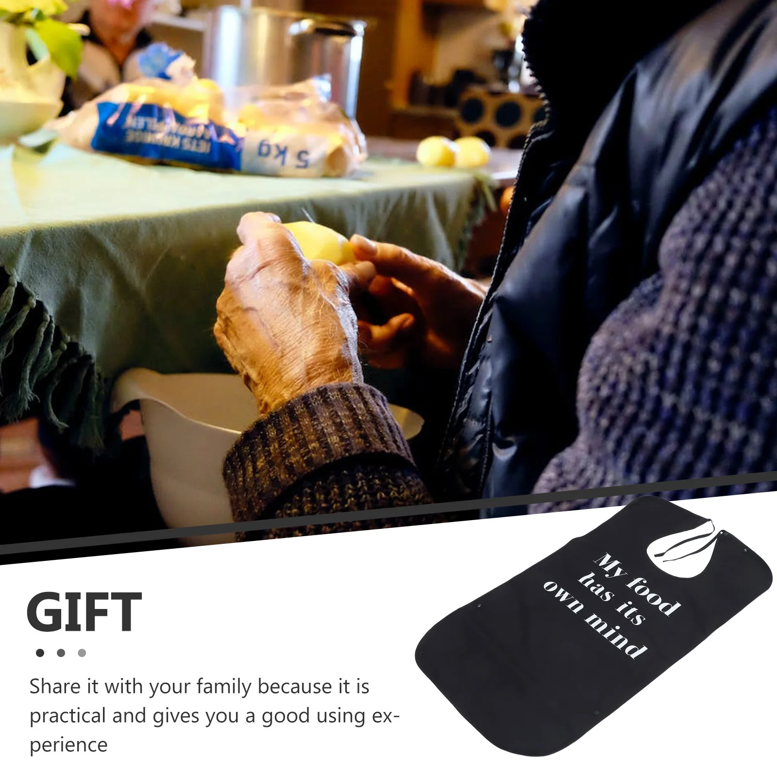 

Водонепроницаемый нагрудник для взрослых, многоразовый легкий защитный нагрудник для еды для пожилых людей, студентов, прикованных к постели пациентов, моющаяся одежда