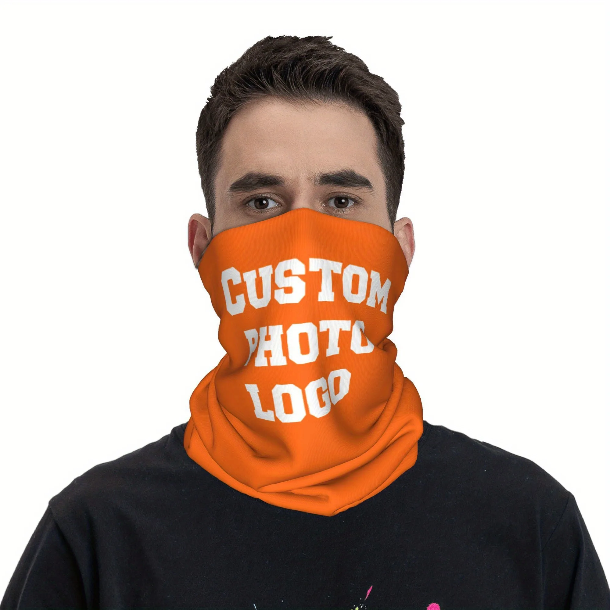 Custom Your Design Here Bandana Winter Neck Wrap Face Scarf for Hiking Personalized Customized Logo Printed Gaiter Headband