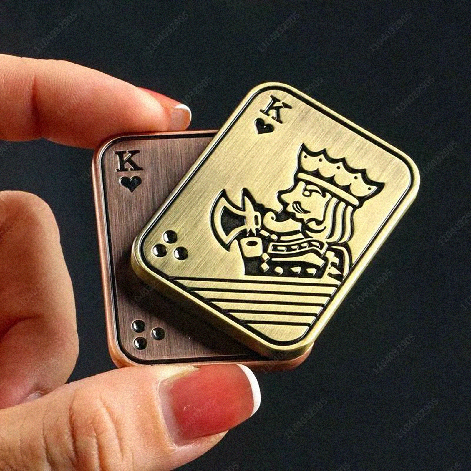 Metalowy slider EDC Poker Fidget Push Card Joker King Slap Plate Fidget Spinner Gadżet Antystresowy Przeciw Niepokojeniu Prezent