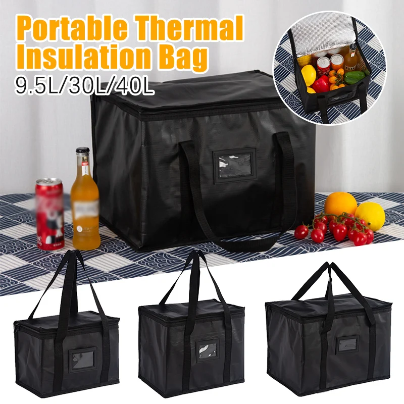 

Home Picnic Outdoor Lunch Bag Portable Food Storage Delivery Insulated Thermal Warm Cold Bag Ruck Bags Pizza Takeaway Handbag