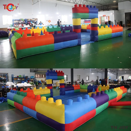Piscina inflable de bolas flotantes, juguetes coloridos 2 en 1, 6x4x2mH
