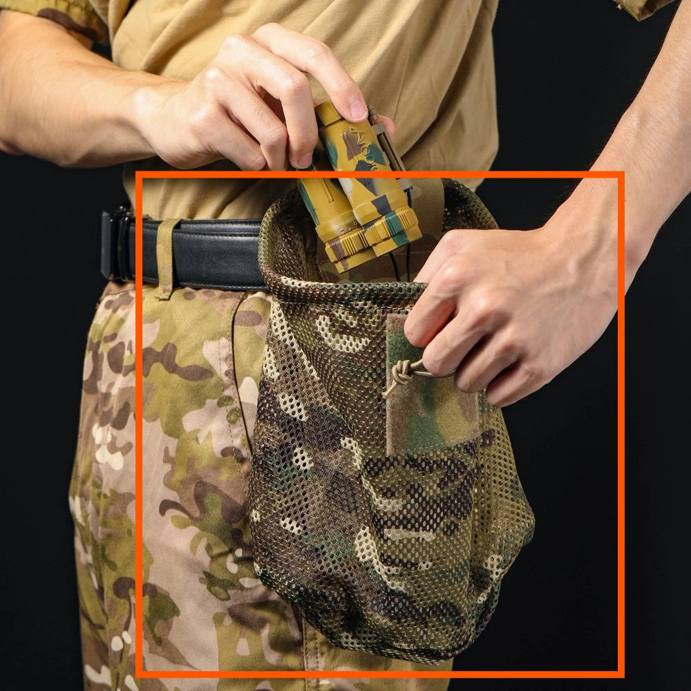 

9 дюймов уличный тактический складной чайник сетчатая сумка для хранения мелочей поясная подвесная тактическая сетчатая нейлоновая сумка для вторичной переработки MOLLE