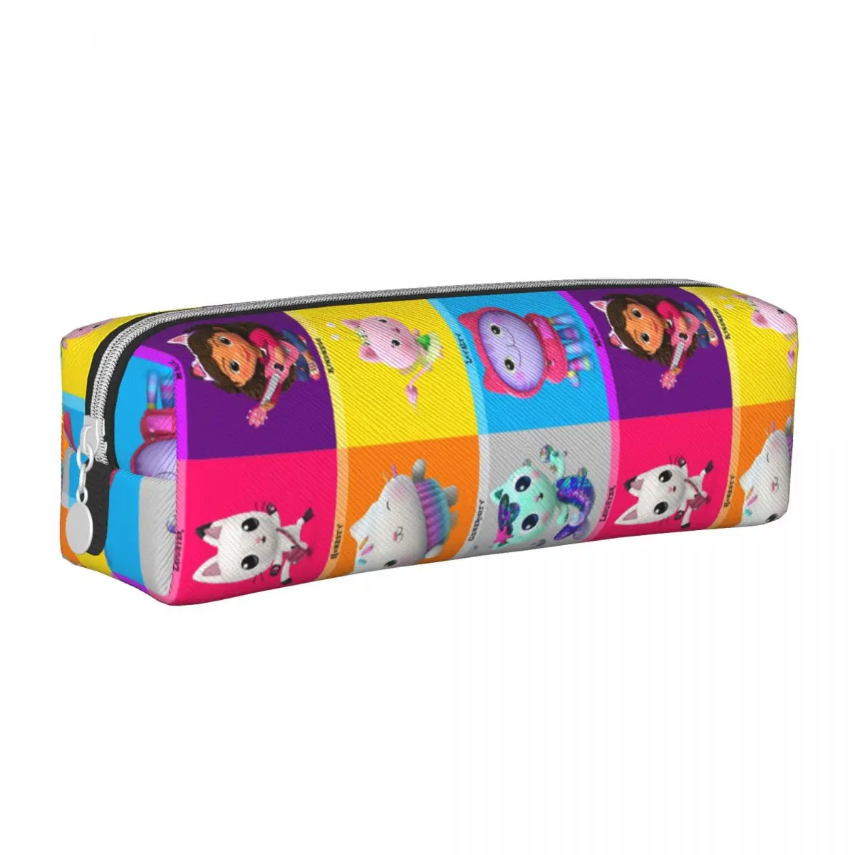 Gabby Dollhouse Collage Pencil Case Cute Cartoon Pen Box Bag Girls Boys Large Storage Students School Zipper Pencilcases