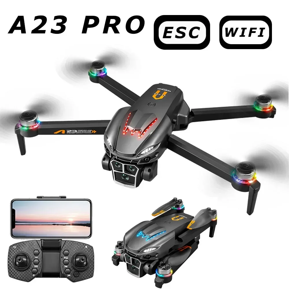 

2025 Upgrade A23 Pro Drone with Screen 6K HD Camera Dron WIFI Obstacle Avoidance Brushless Aerial UAV FPV RC Quadcopter Boy Toys