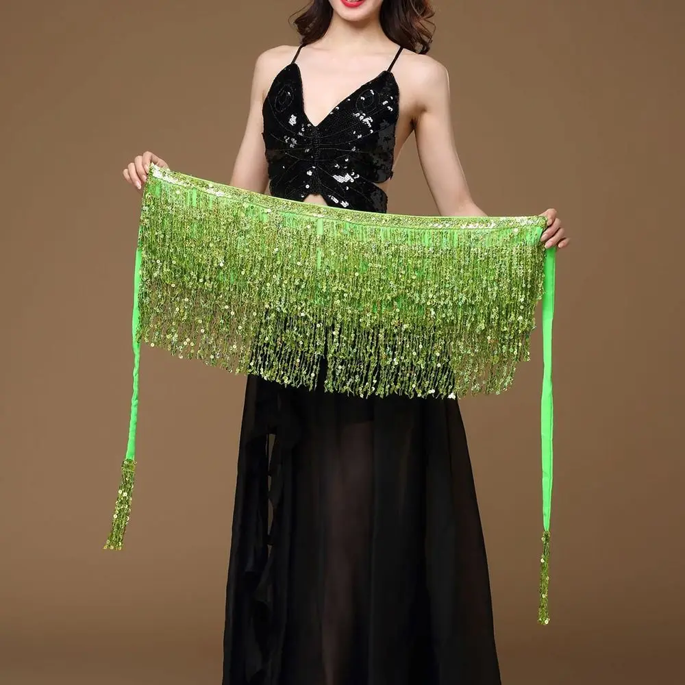 Veelkleurige Chiffon Voor Vrouwen Voor Meisje Kwastje Buikdans Riem Buikdans Accessoires Buikdansen Sjaal Buikdans Kostuums