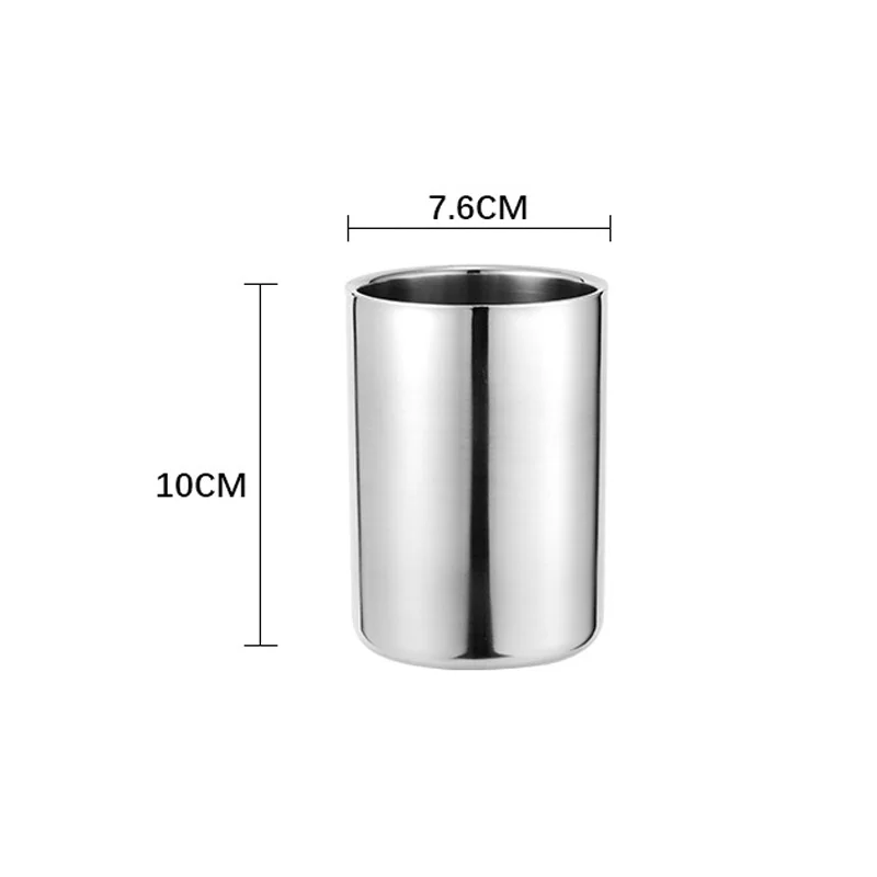 Stainless Steel Double Wall Coffee Cup for Tea Beer and Other Beverages - Seamless Interior and Rounded Rim Design
