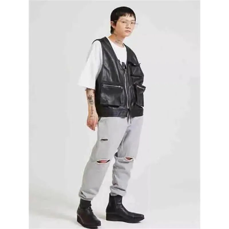 

И новые брюки, весенние мужские дырки, осенний индивидуальный дизайн, хип-хоп, уличная мода, молодежные свободные спортивные штаны для отдыха, большого размера