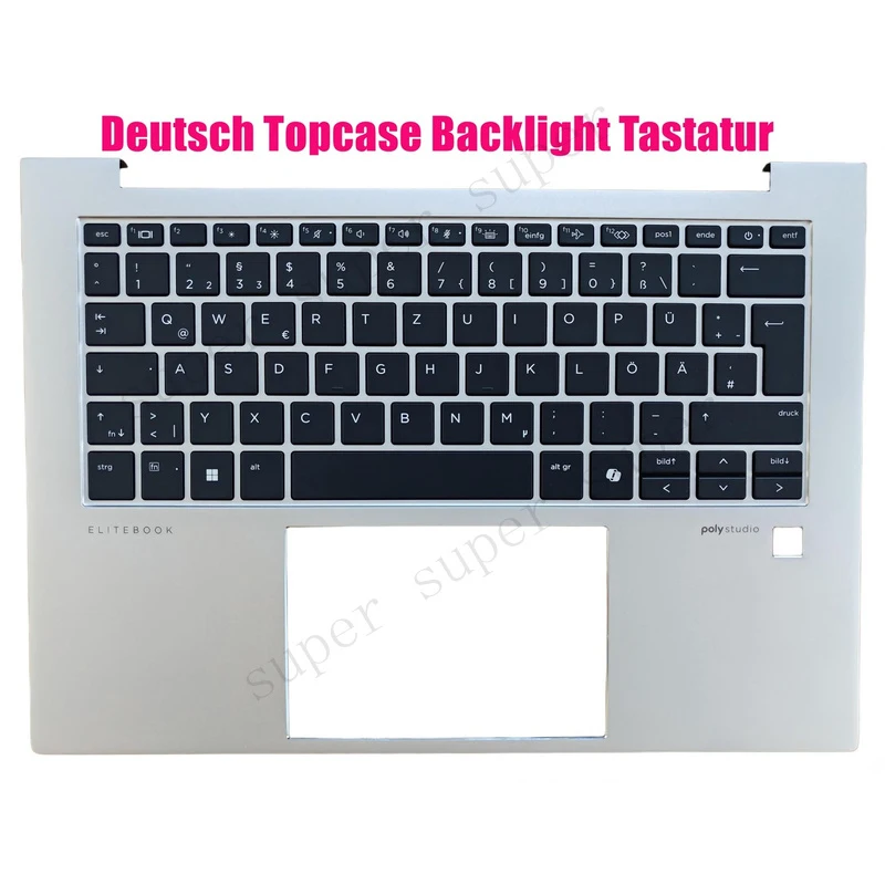 SSS+ German Top Case Backlight Keyboard for HP EliteBook 840 G11/845 G11 N93653-041