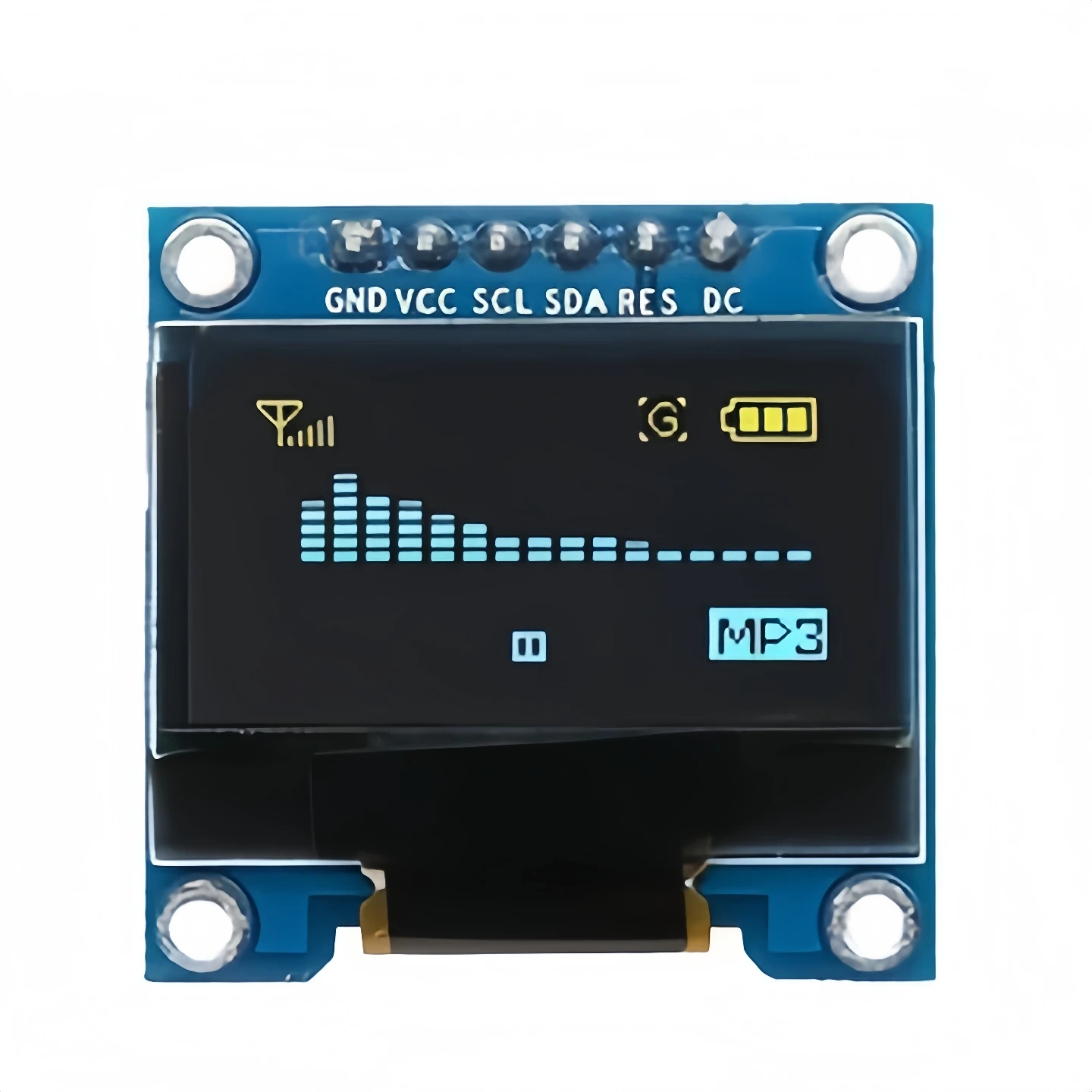 0.96-inch blue white yellow blue dual color IIC communication small OLED display module 51 microcontroller