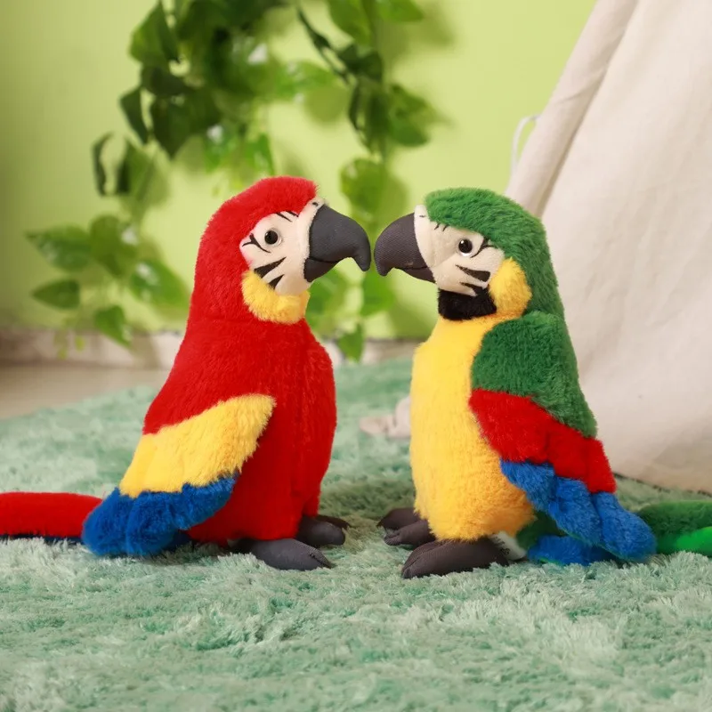 25cm Plush Toy Bird Parrot Stuffed Animall Doll Good Quality Girl Friend Gift Kids Gift Zoo Simulated Animals