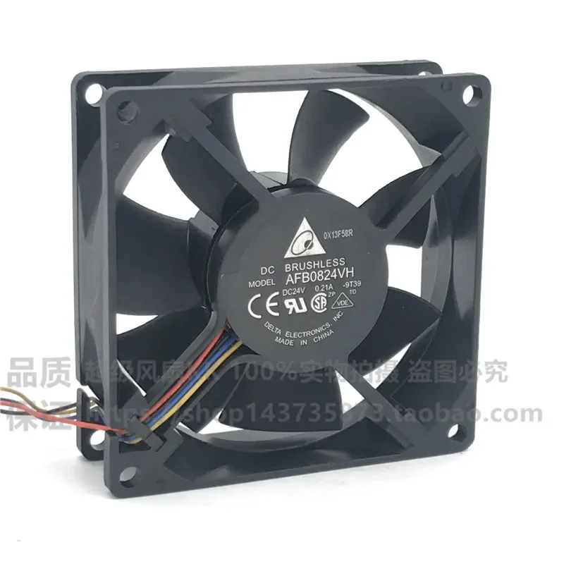 for AFB0824VH-9T39 24V 0.21A Original Delta 4 Wire Speed Inverter Fan