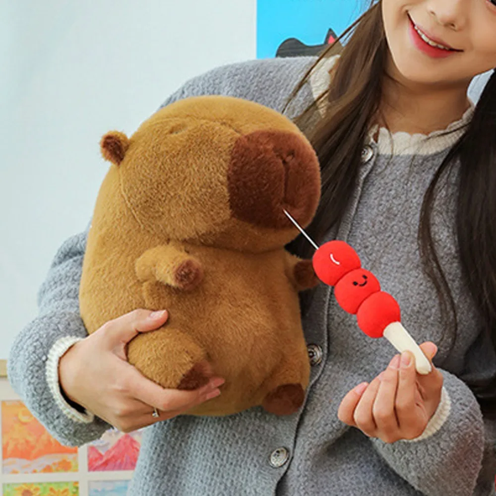 Stretchable Capybara Plush Toy Candied Haws Soft Simulation Capybara Toy Cute PP Cotton Stuffed Capybara Doll Christmas