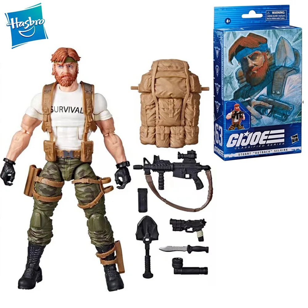 En existencia Original Hasbro G.i. Joe serie clasificada Stuart Outback Selkirk figura de Anime modelo de figura de acción colección juguetes niños