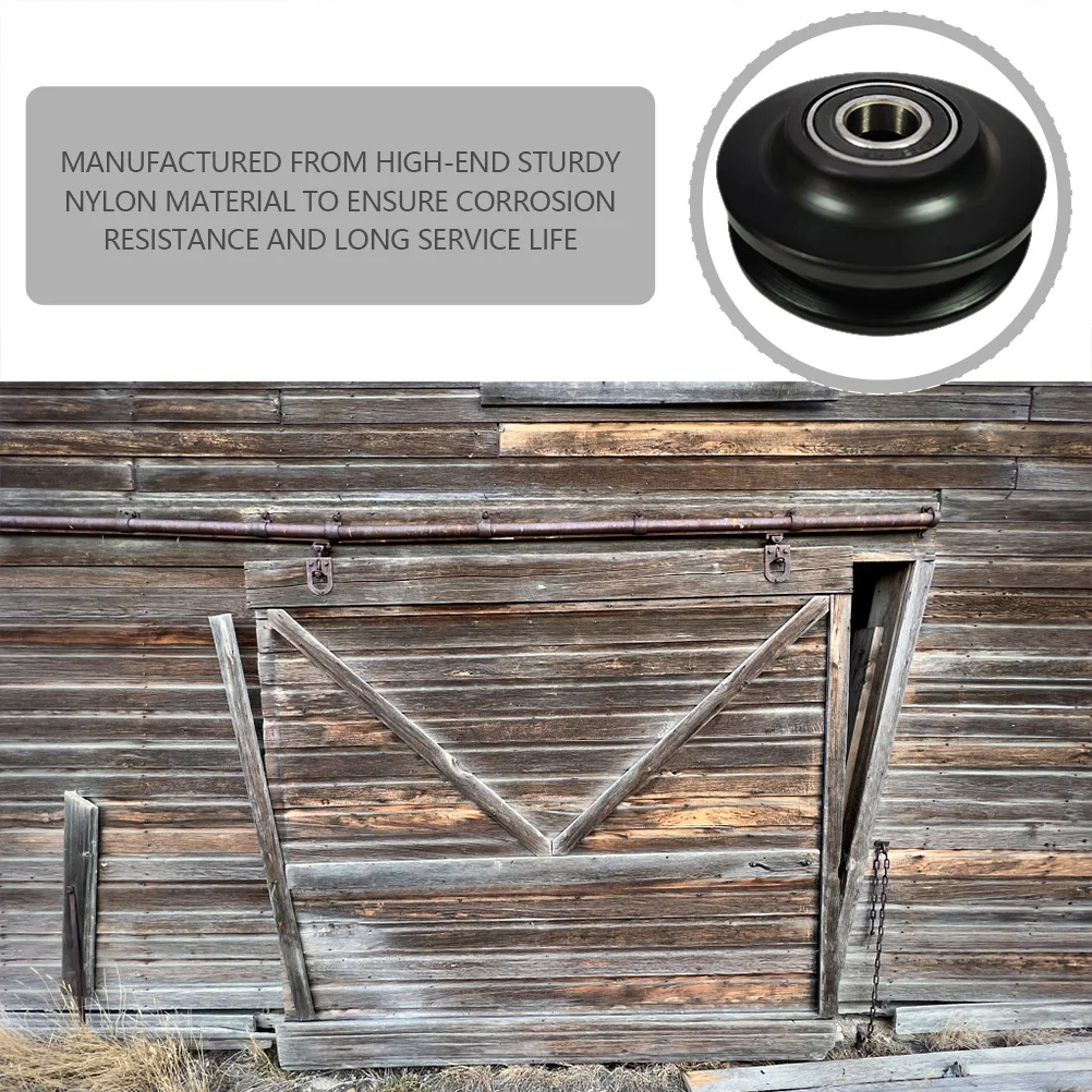 

Thick POM Sliding Barn Door Pulley U- -Groove Guide Pulley Guide Closet Roller Heavy Duty Track Hardware