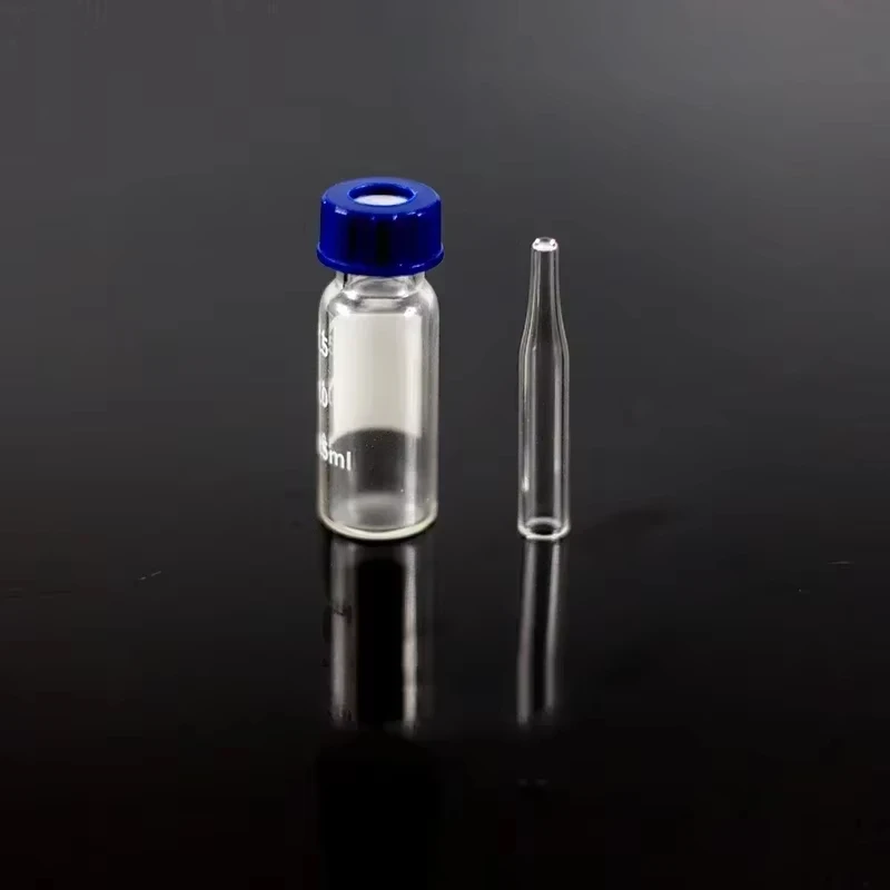 100pcs/lot 250ul Plastic with support Chromatographic-vial Insert Pipe Inserts for 1.5 ml HPLC vials