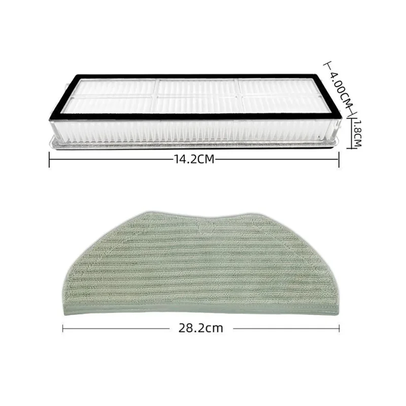 Para Xiaomi Robot aspirador S10T STFCR01SZ Aspiradora Robótica cepillo principal paño de mopa Cepillo Lateral filtro HEPA piezas Accesorios