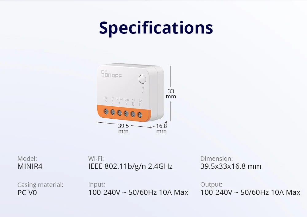 Sonoff Mini R4 Extreme WLAN Smart Switch mit externem Relaismodus für Ein-/Ausschaltsteuerung, kompatibel mit eWeLink und Alexa – Detail 16