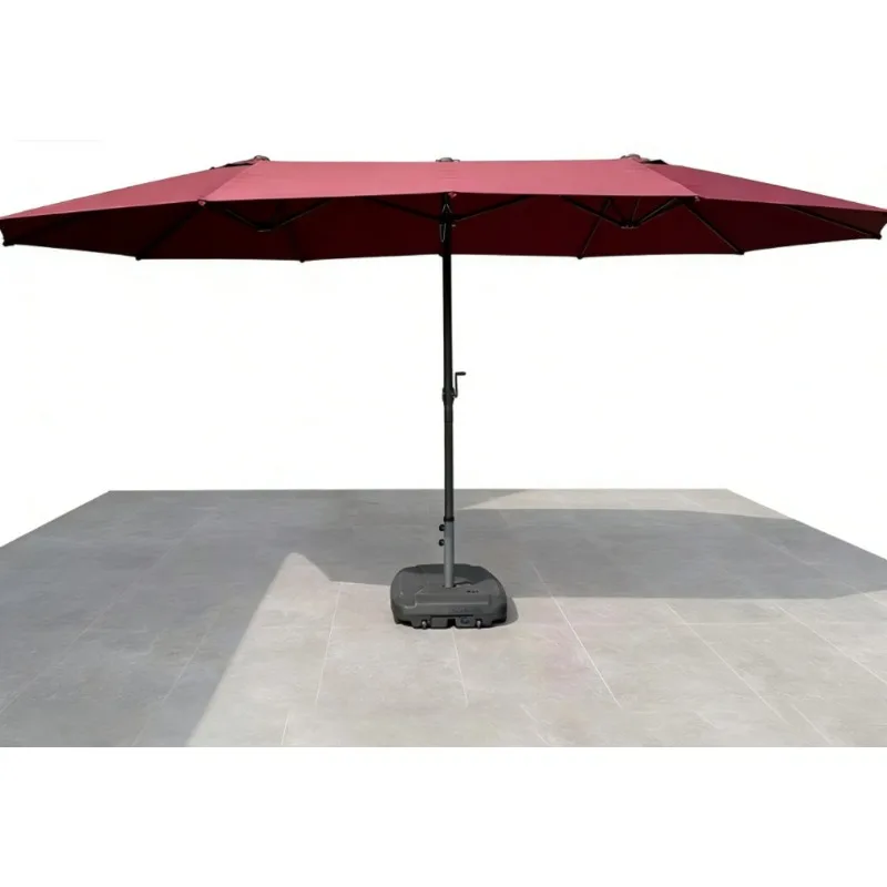 High Quality Low Price Steel Frame Big Size Umbrella Lighting Restaurant Garden Patio Outdoor Poolside Club Beach Resort Parasol