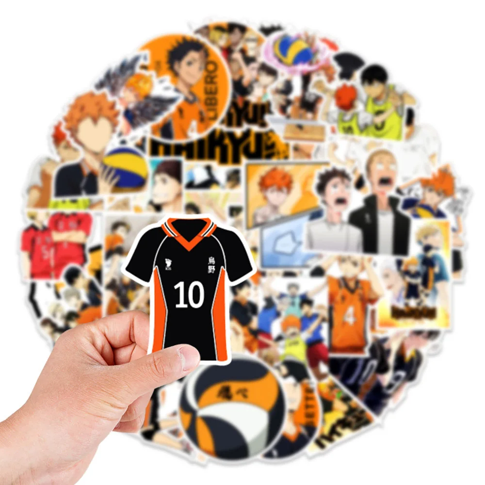 10/30/50pcs Haikyuu!! Cartoon Stickers Decals Graffiti Phone Case Luggage Laptop Waterproof Cute Kids Anime DIY Sticker Toy Gift