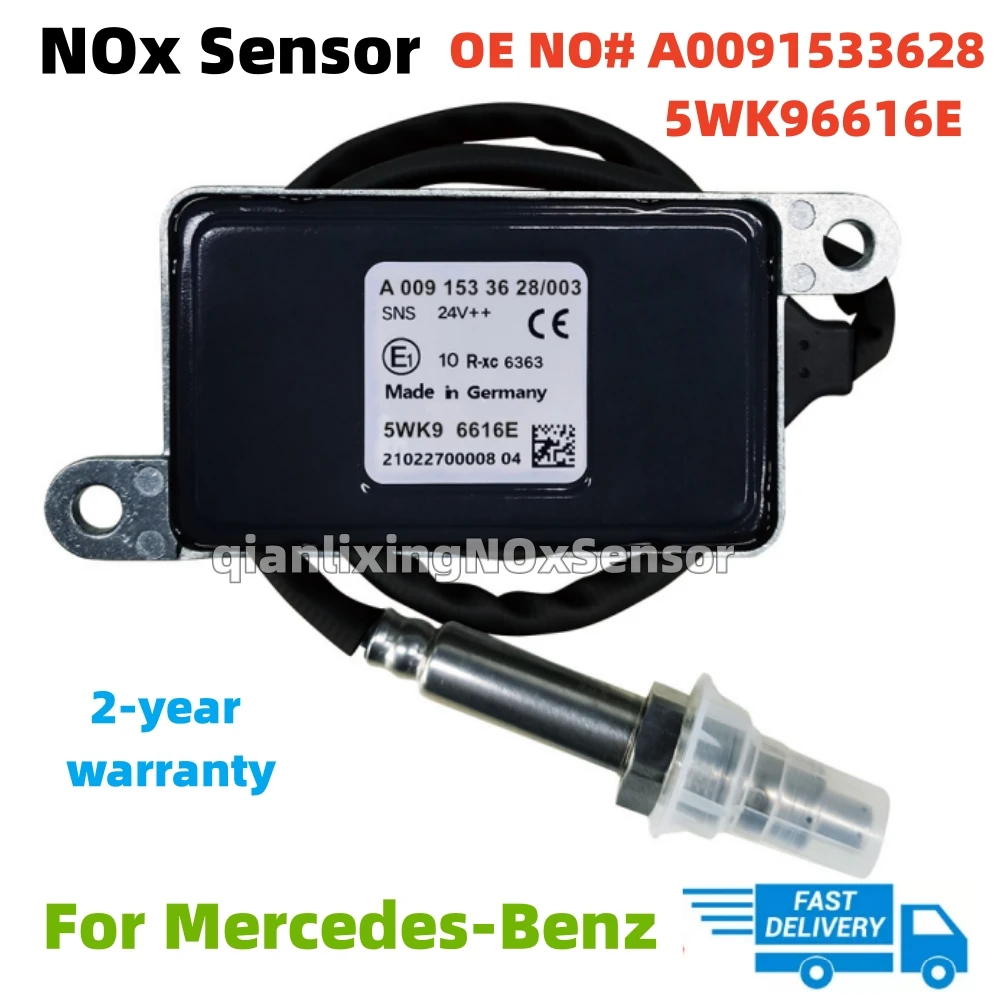 5WK96616E A0091533628 Nox Sensor For Mercedes-Benz Actros Atego LKW EURO 4 5 6 24V 0061537328 0091533628 5WK96616D 5WK96616F