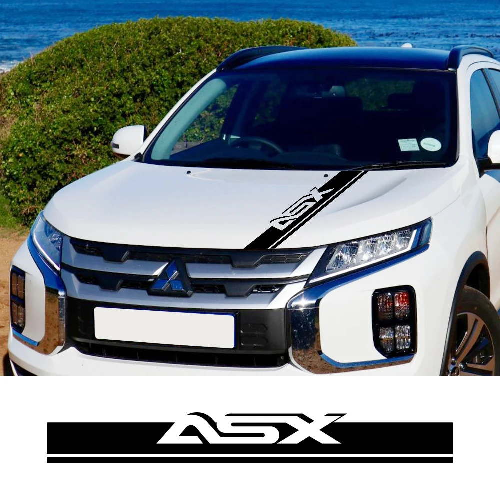 Car Hood Cover Engine Vinyl Film Stickers For Mitsubishi ASX Auto Tuning Accessories Easy Strips Styling Decoration Decals