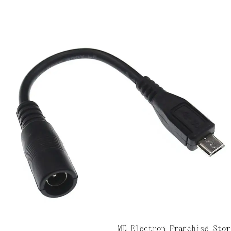 T5EA DC5521 Cable adaptador masculino femenino a micro USB 5.5x2.1 mm a Cable interfaz