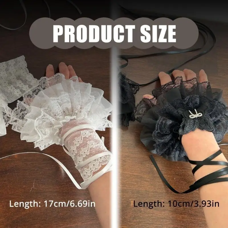 Polsini da polso da polso da donna m6cd per polsini maniche brima rimovibili per oggetti balletto