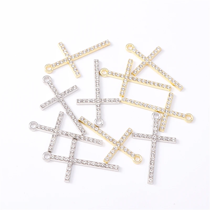 

Duarte 20Pcs/Lot Cute Crystal Alloy Cross Charms Pendants for Jewelry Making Necklaces Earrings Bracelets DIY Crafts Accessories
