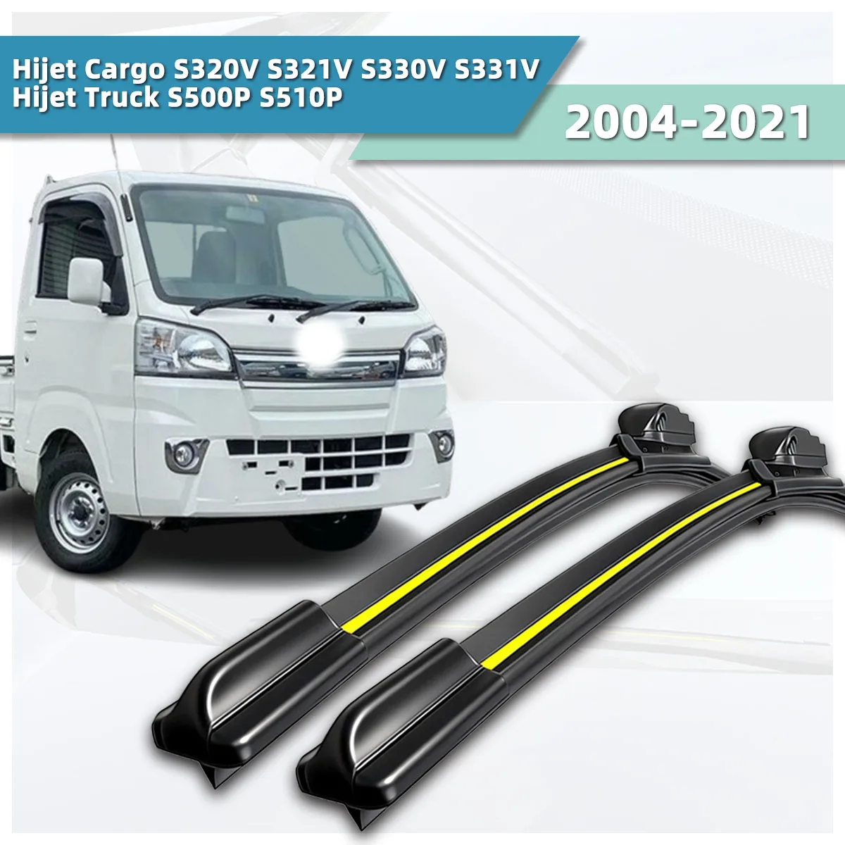 Geeignet für Daihatsu Hijet Cargo S320V S321V S330V S331V/Hijet Truck S500P S510P (2004-2021) Langlebiger Auto-Scheibenwischer