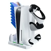 %a For PS VR2 Charging Dock Vertical Cooling Stand Multi-functional VR Helmet Storage Dual Controller Charger for PS5 PS VR2 Ha