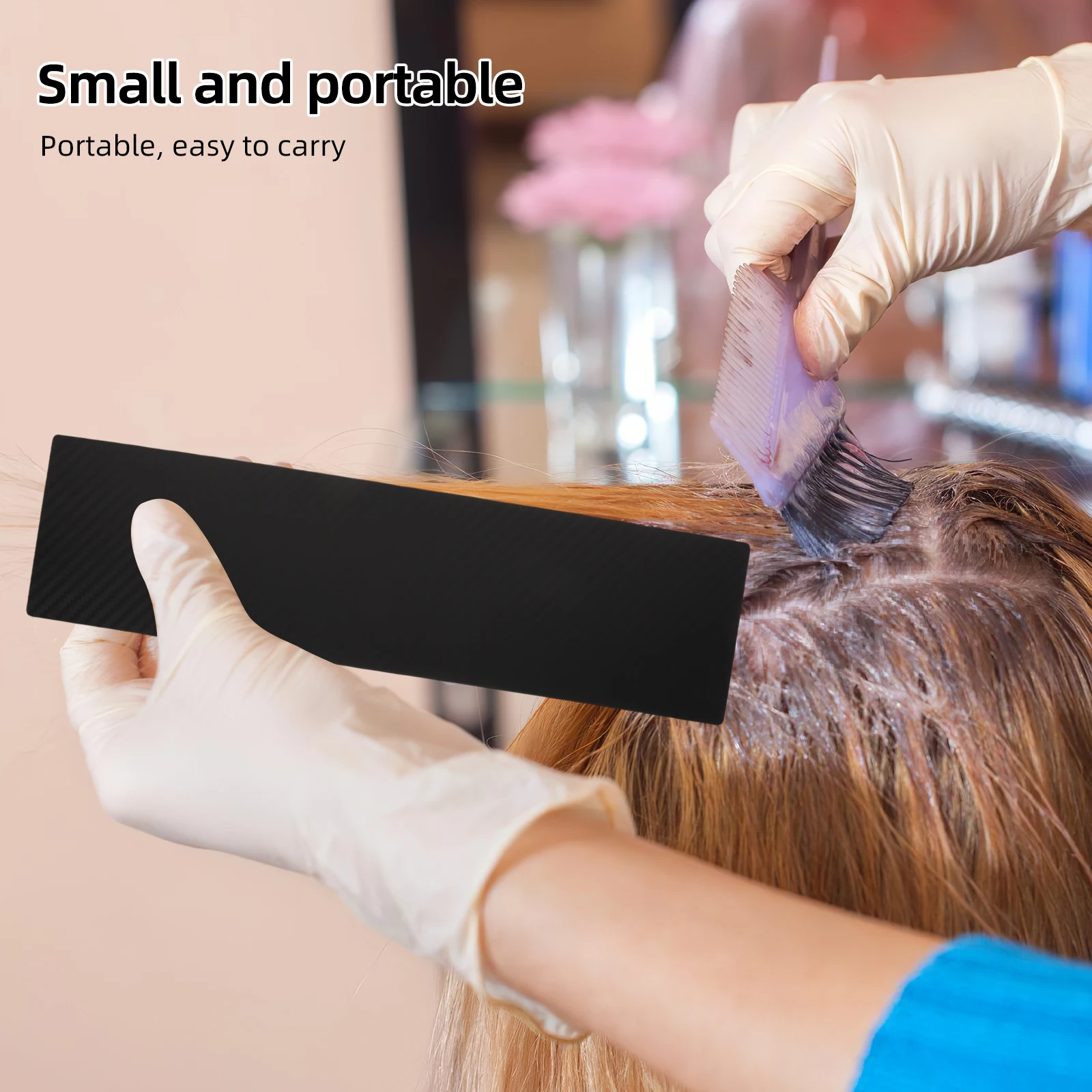

3 Pcs Hair Coloring Board Set Black Striped Highlighting Dye Tools Salon Grade PC Material Even Color Application Professional