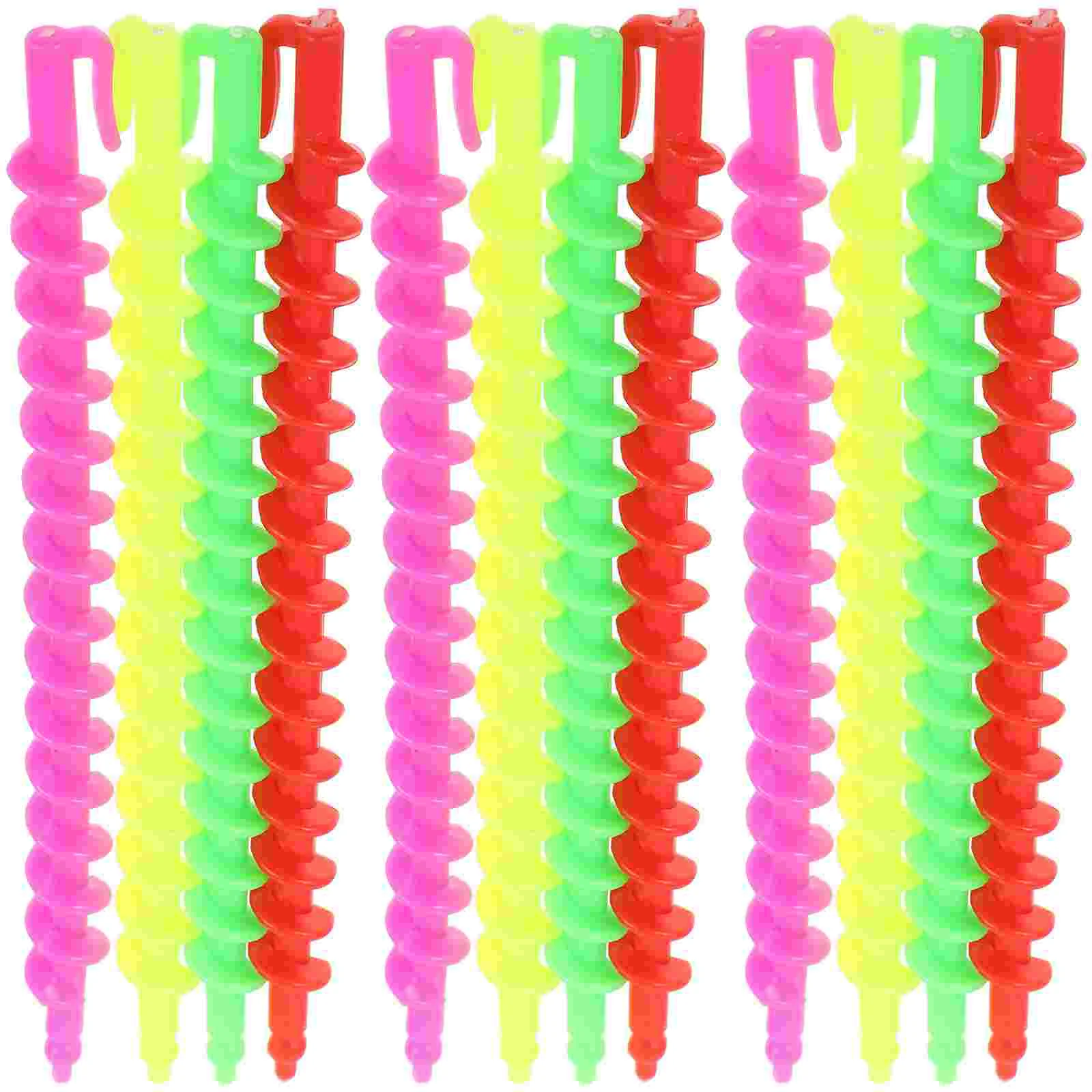 26 Pcs Screw Spiral Women's Hair Stick Small Clips Plastic Jumbo Rollers Curling Perm Rods for Long