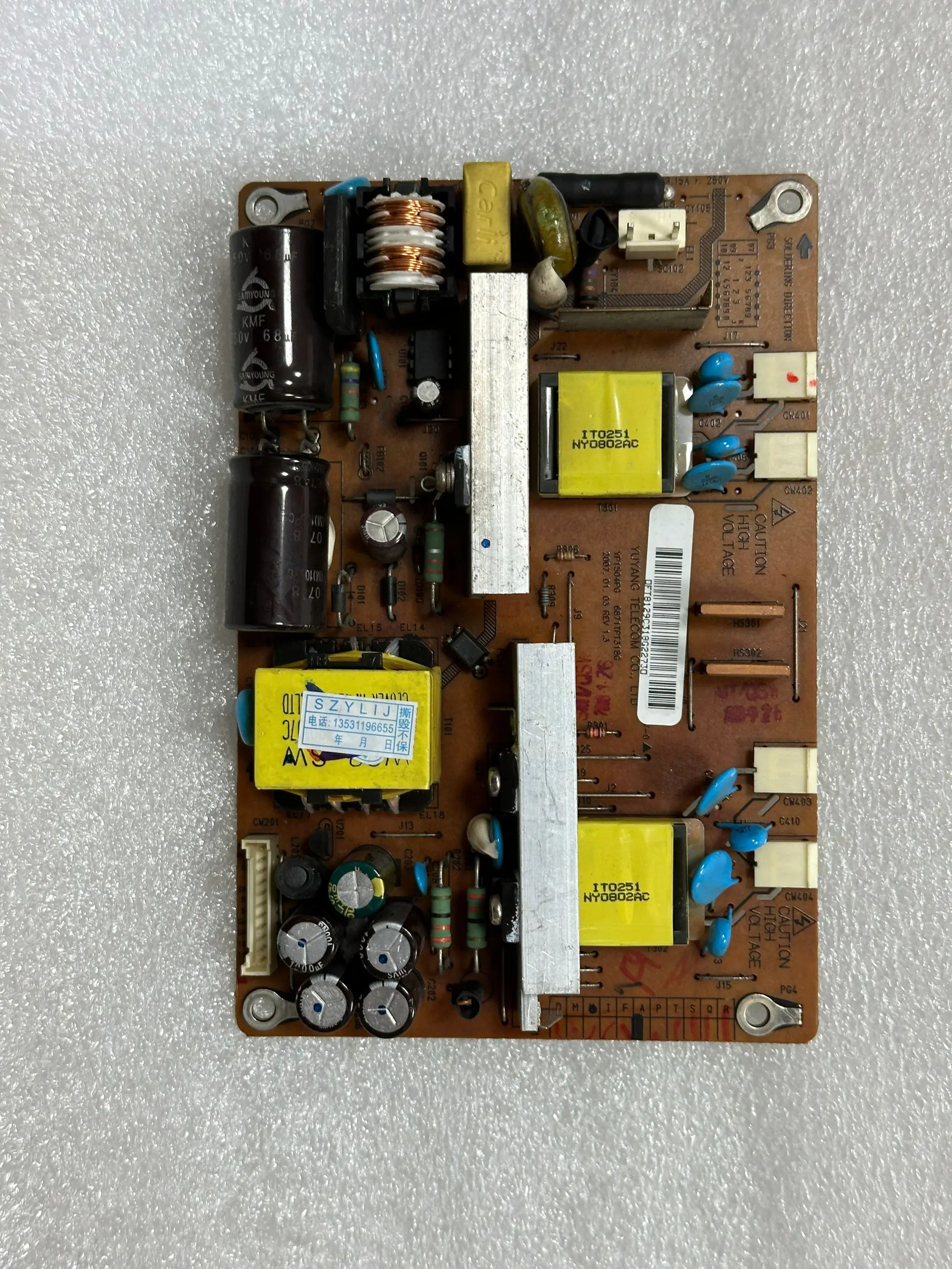 

M228WA L206W LCD power supply board YP1504PG 6871TPT318G high voltage plate