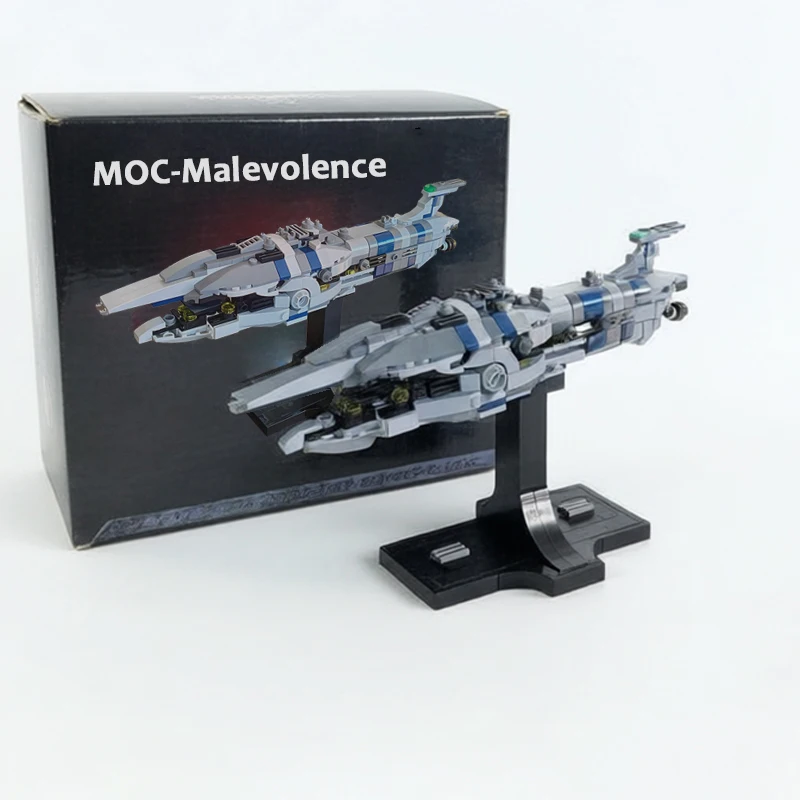NEW MOC Midi Scale Starship the Malevolence Building Blocks Set Modifief from 75377 Invisible Hand Ship DIY Bricks Toys Gifts