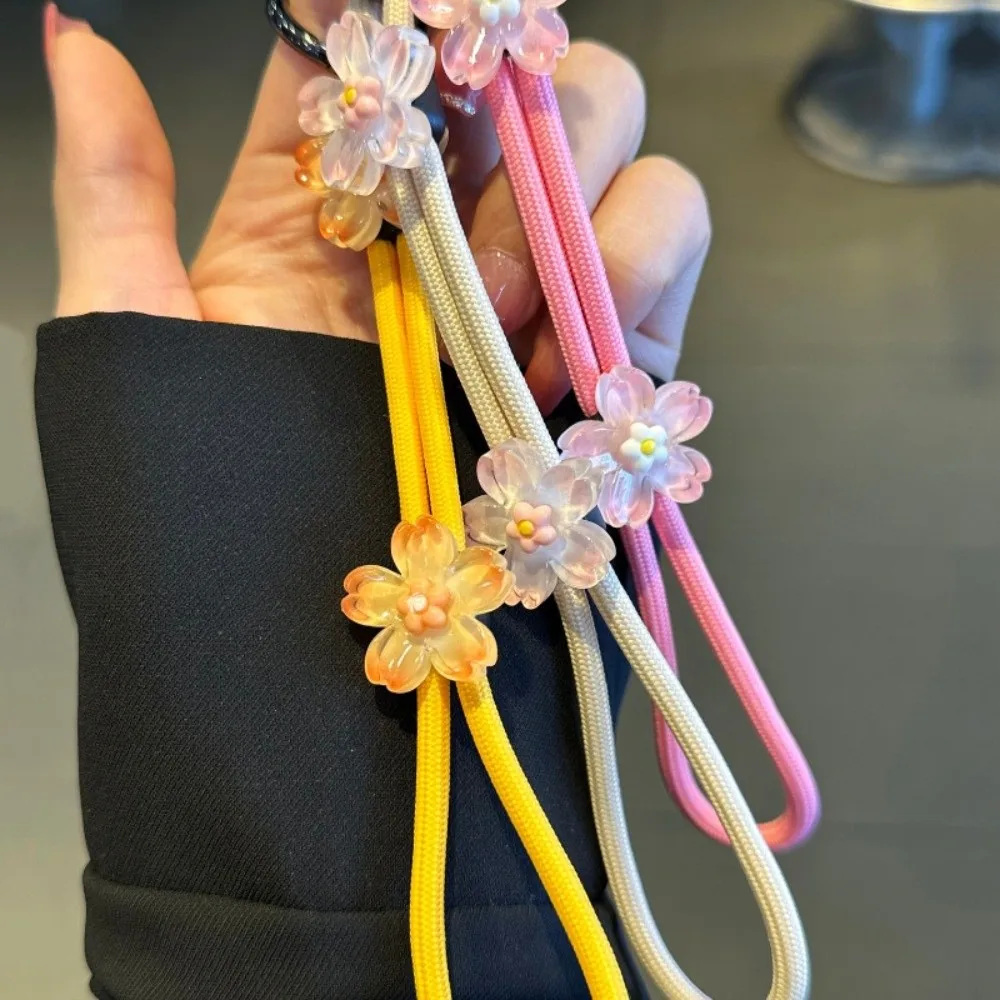 

Adjustable Mobile Phone Lanyard Anti Loss Handheld Mobile Phone Strap Short Cherry Blossom Cell Phone Chain Women/Lady/Girl