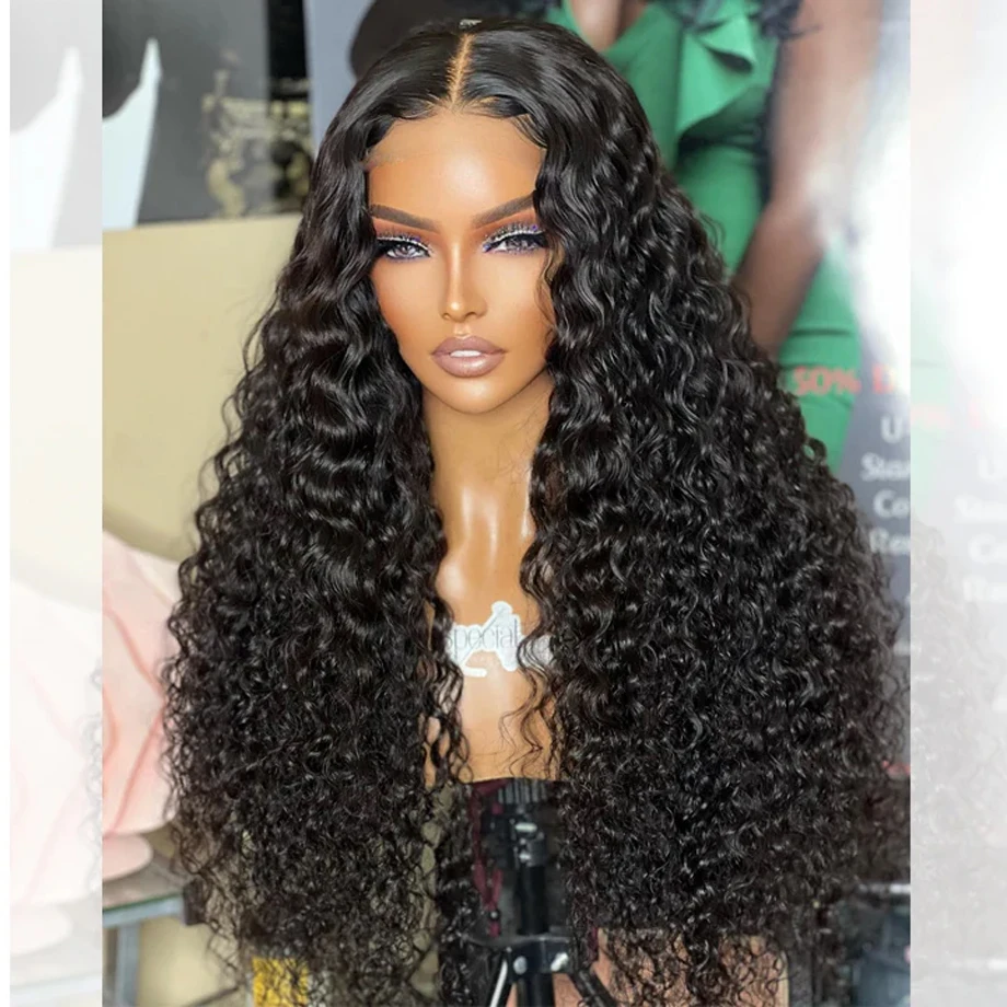 

13X6 Transparent Deep Wave Human Hair Lace Frontal Wig 13x4 Natural Color HD Transparent Lace Front Human Hair Wigs For Women
