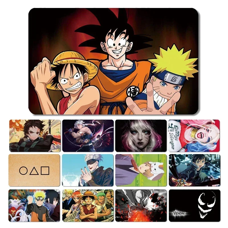 Anime Game Waterproof No Fade PVC Matte Film Skin Cover Sticker per piccola grande carta di credito di debito senza Chip