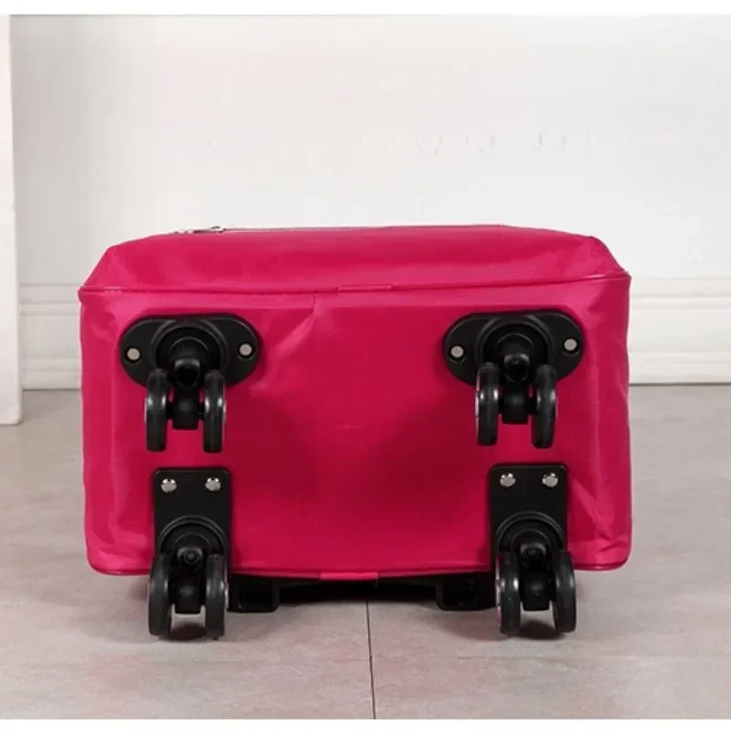 女性用トラベルバッグ,大容量ローリングバッグ,女の子用レトロスーツケース,ファッション