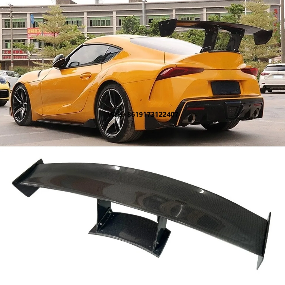 

Real Carbon Fiber Car Rear Trunk Wing Modification Part For A90 2019+ VRS Style Rear Trunk Spoiler Car Accessories