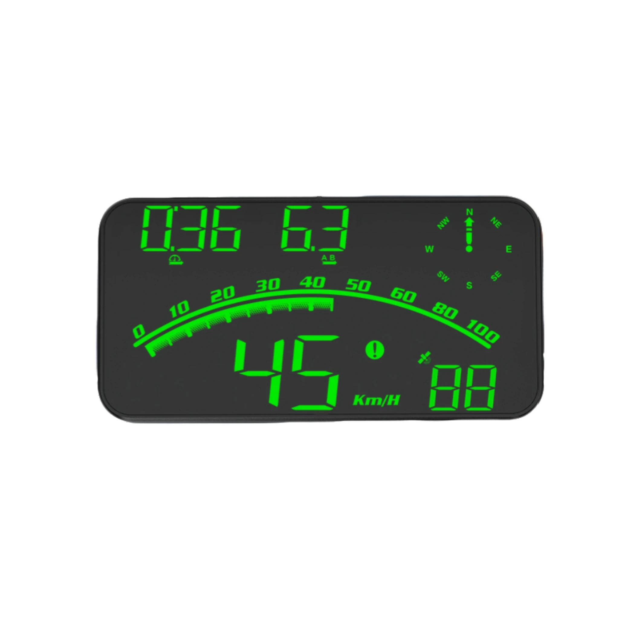 

Top Selling Auto Meter GPS Rotary Speedometer G10 Green Car HUD Head-up Display Suction Cup Window Mount Plug-and-Play