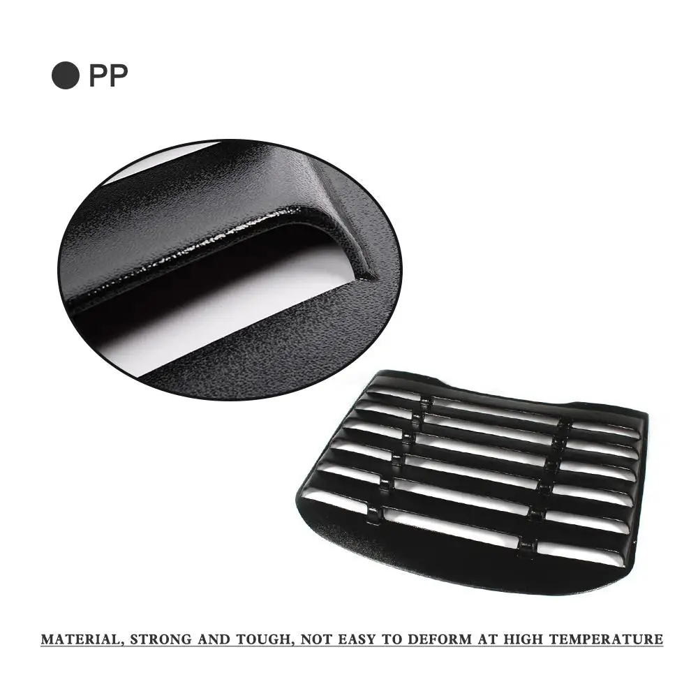 PP Rear Window Louver Black Sun Shade Visor Cover for Ford Mustang 2015 2016 2017 Air Outlet Bumper Shutter Grill Cover Frame