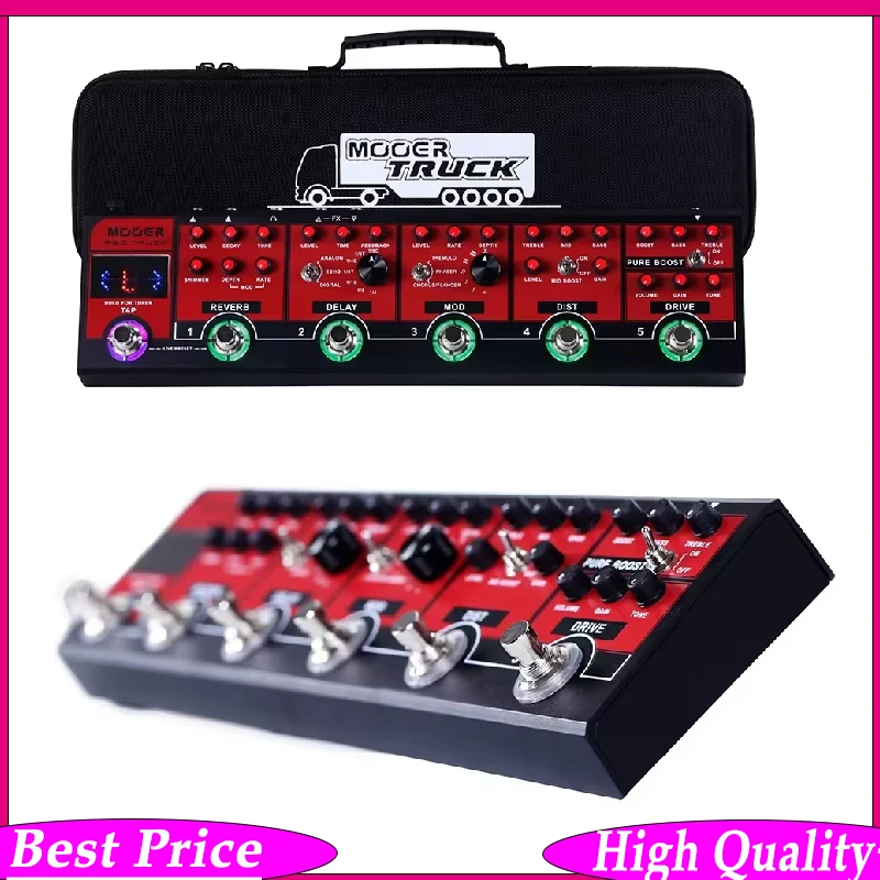MOOER Red Truck Combined Guitar Effect Pedal Multi-Effects with Pure Boost Drive Dist Mod Delay Reverb for Electric Guitar